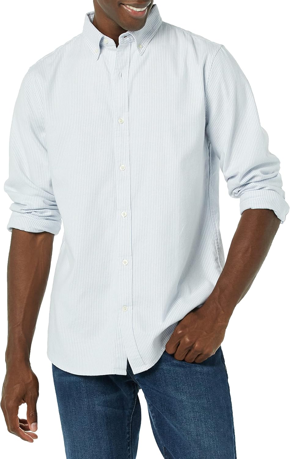 Thumbnail 3 de Amazon Essentials men’s slim-fit long-sleeved stretch oxford shirt with pocket