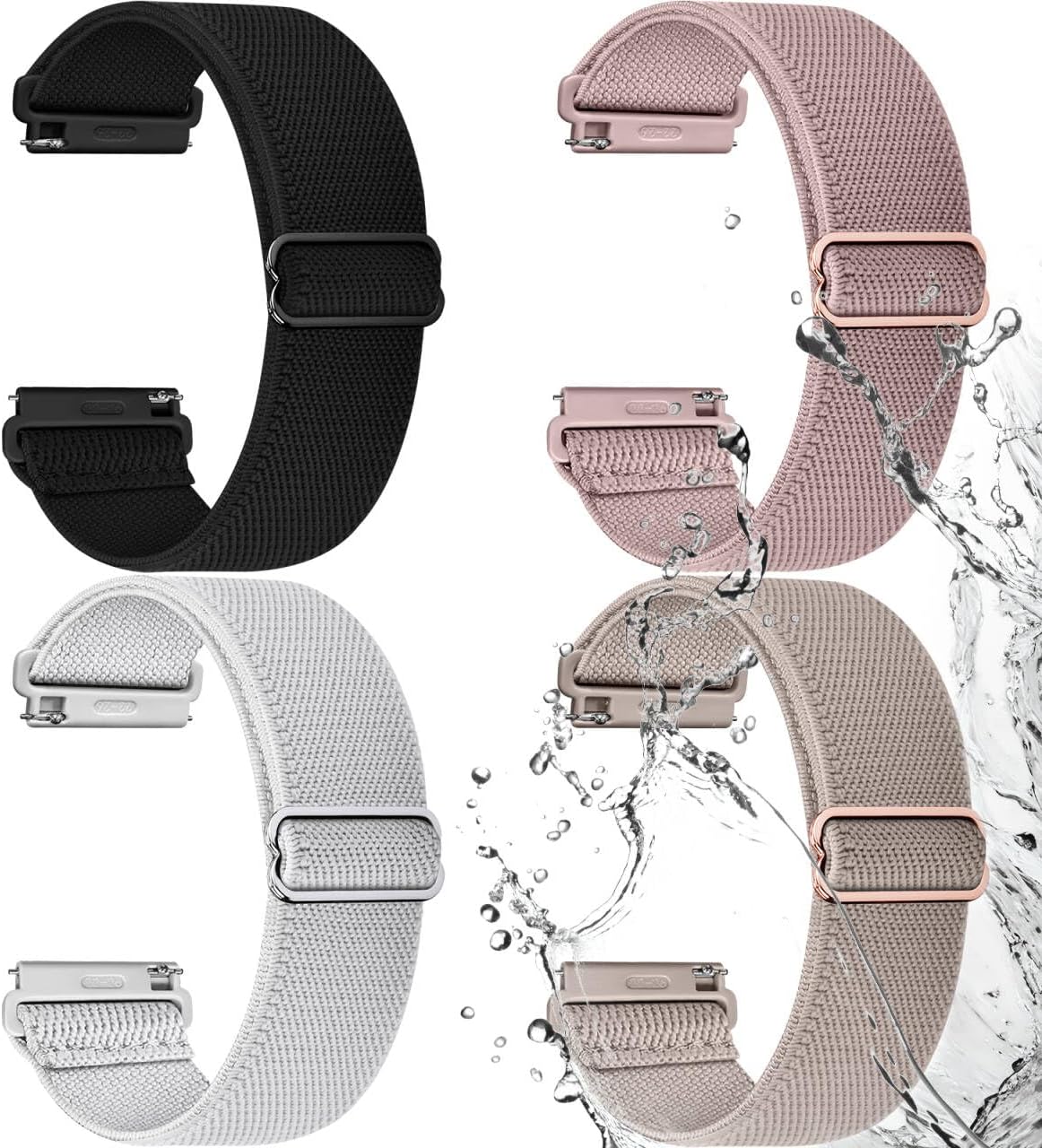 Detalle de Fullmosa 22mm Cinturino elastico in nylon con sgancio rapido: elastico, idrorepellente e compatibile con un’ampia gamma di smartwatch