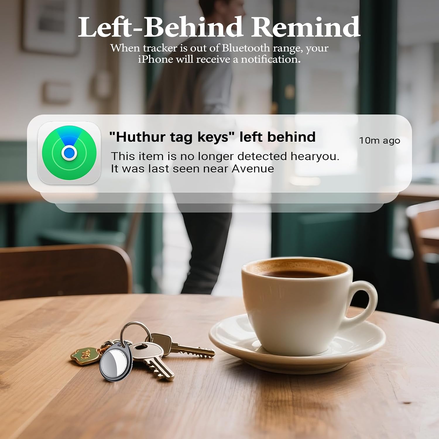 Detalle de Air Tracker Tags-4 Pack: Apple Find My Integrated Bluetooth Item Tracker (iOS Only)
