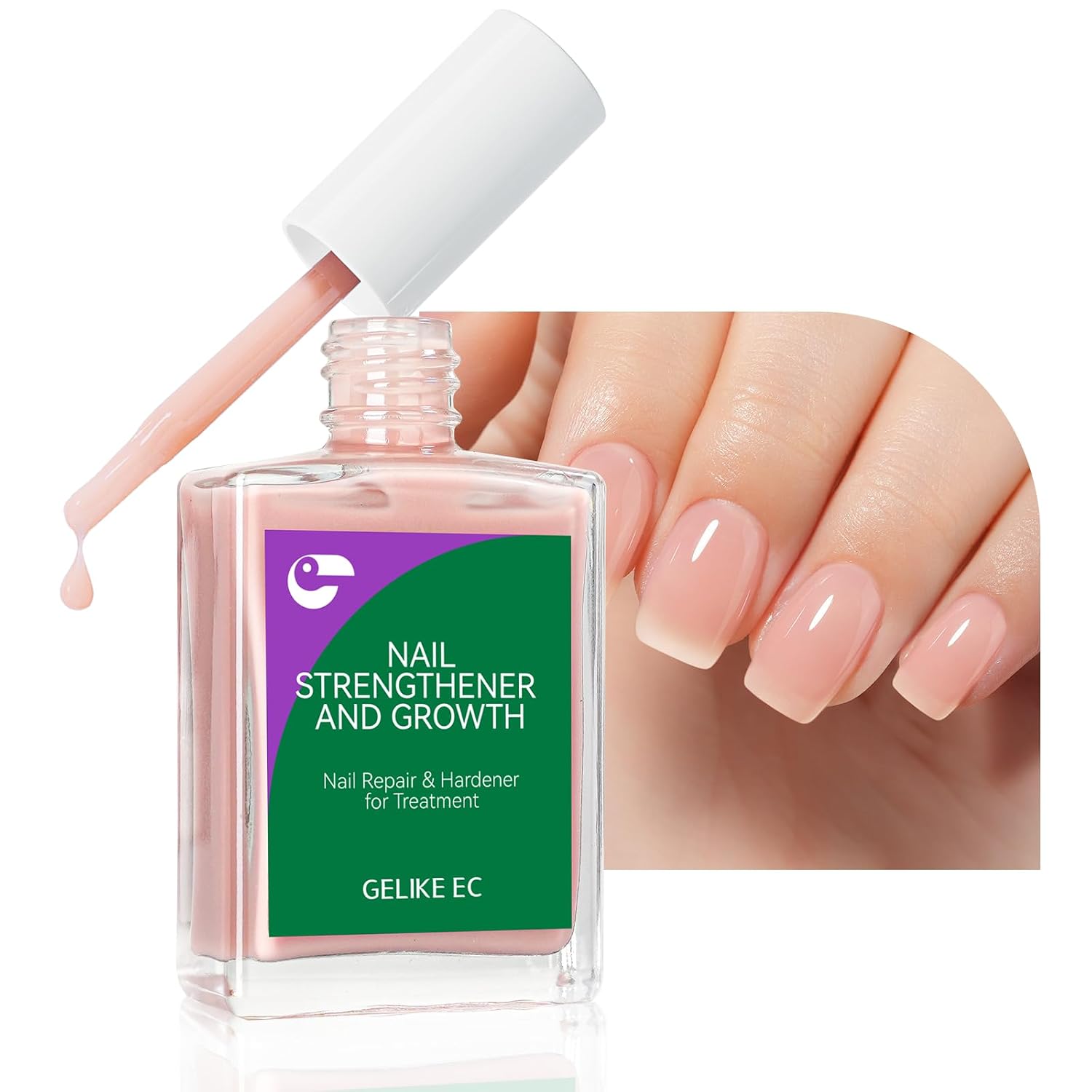 Detalle de gelike ec Nail Strengthener Nude Blush