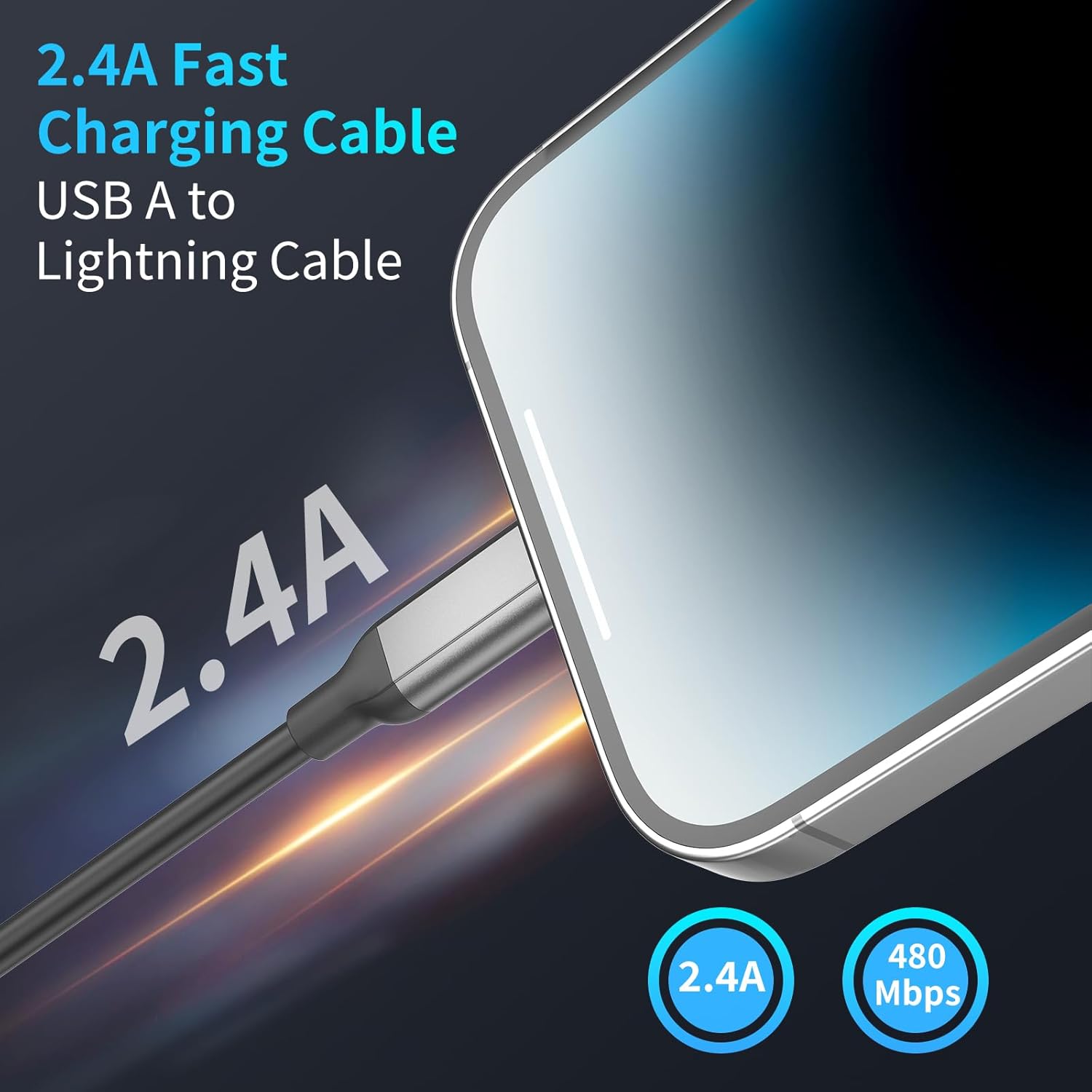 Thumbnail 3 de Spiralkabel USB A auf Lightning Kurz (2er-Set), MFi-zertifiziert mit Datensynchronisation & CarPlay-Unterstützung