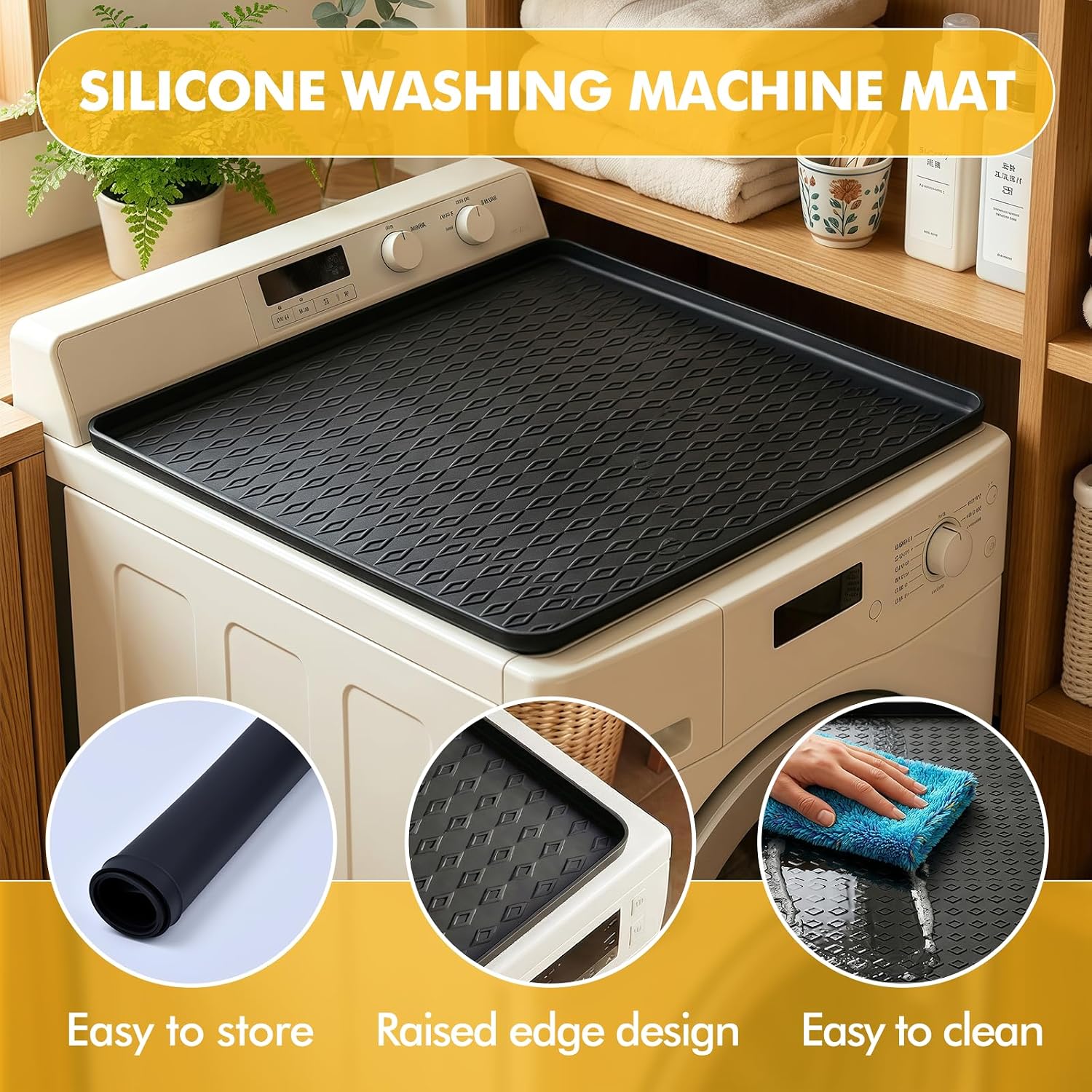 Detalle de Swihorab Silicone Appliance Mat 19.7 x 19.7 Inches