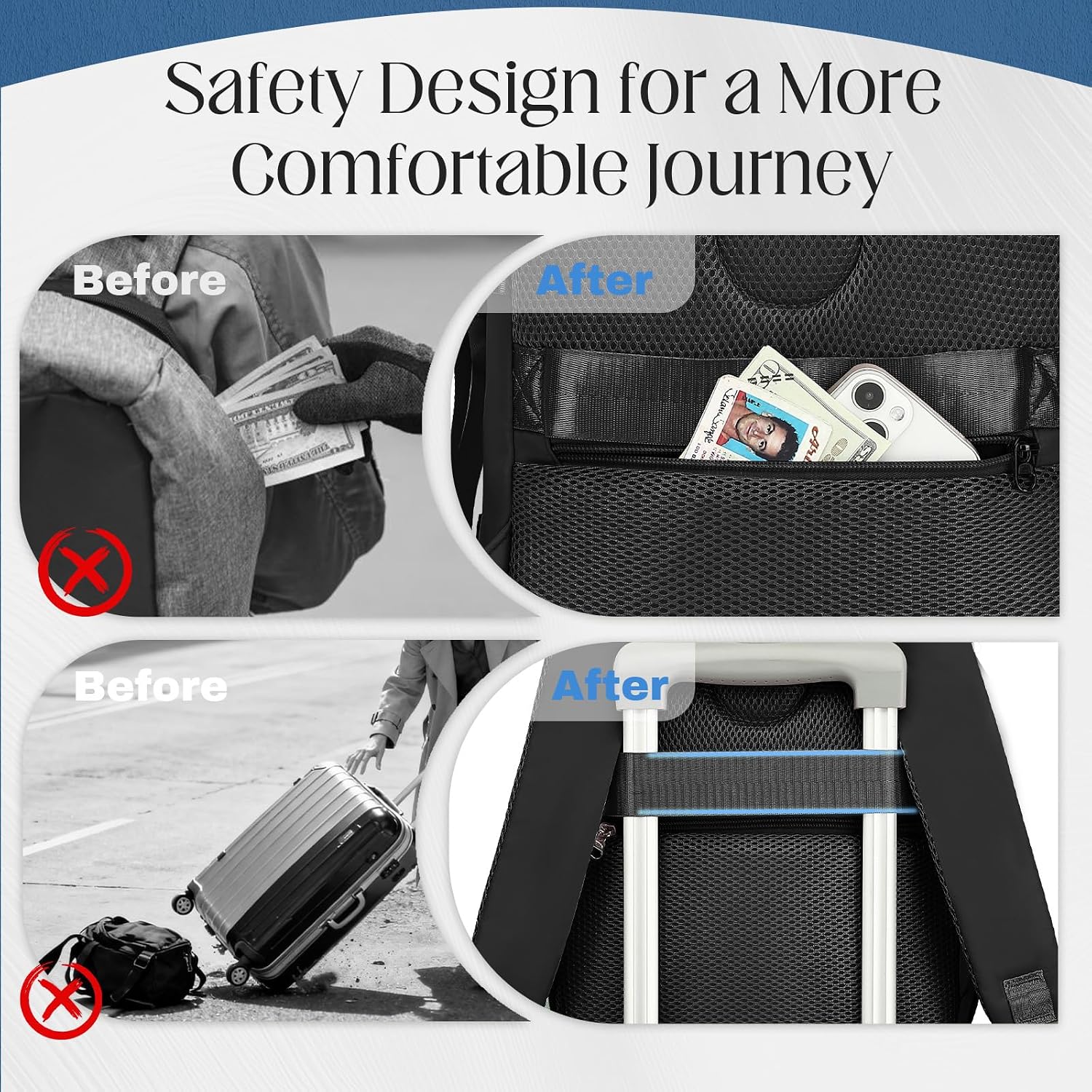 Thumbnail 3 de Xkdoai Ryanair 40x30x20 24L underseat backpack