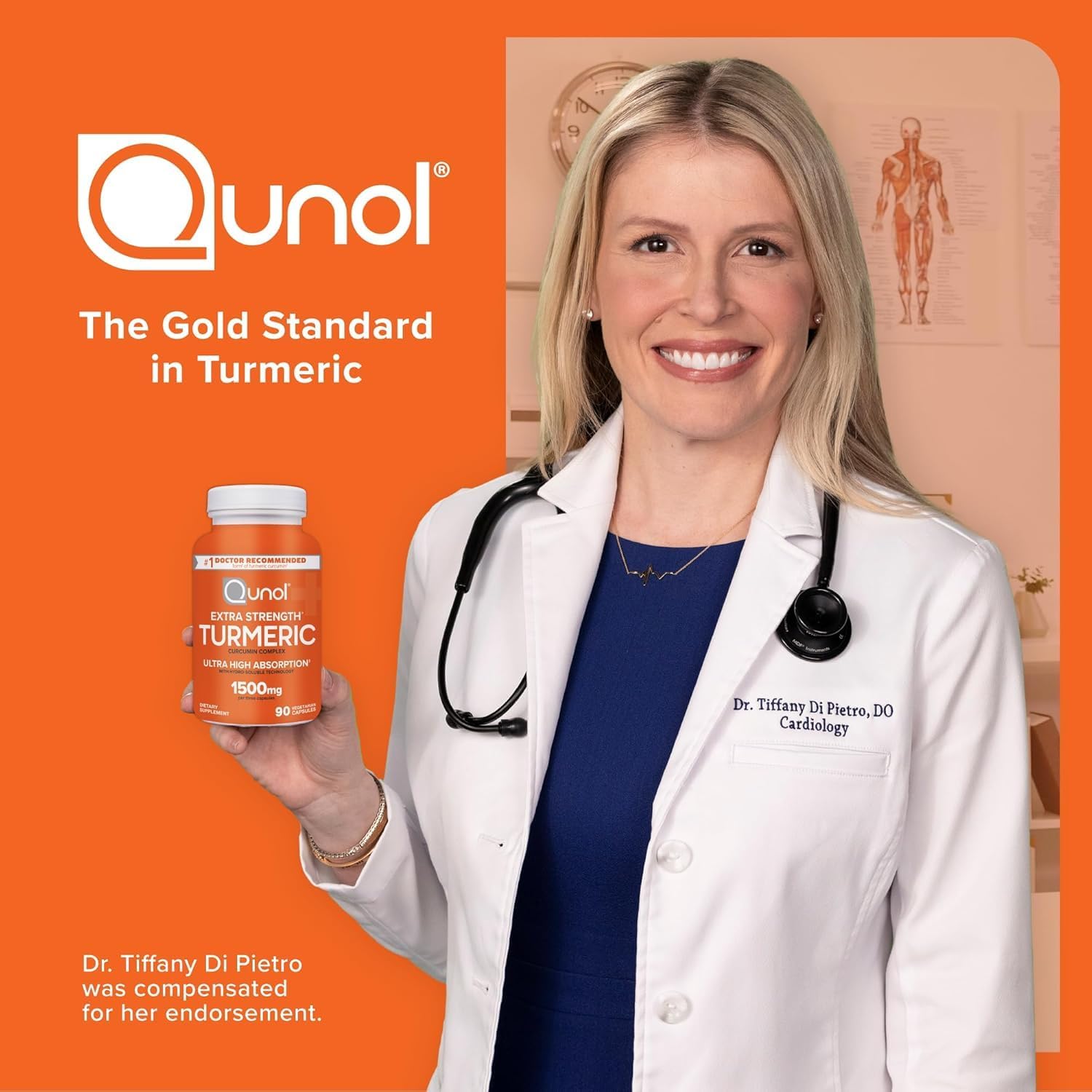 Thumbnail 5 de Qunol Turmeric Curcumin 1500 mg Extra Strength Supplement, 90 Count, Water-Dispersion Formula
