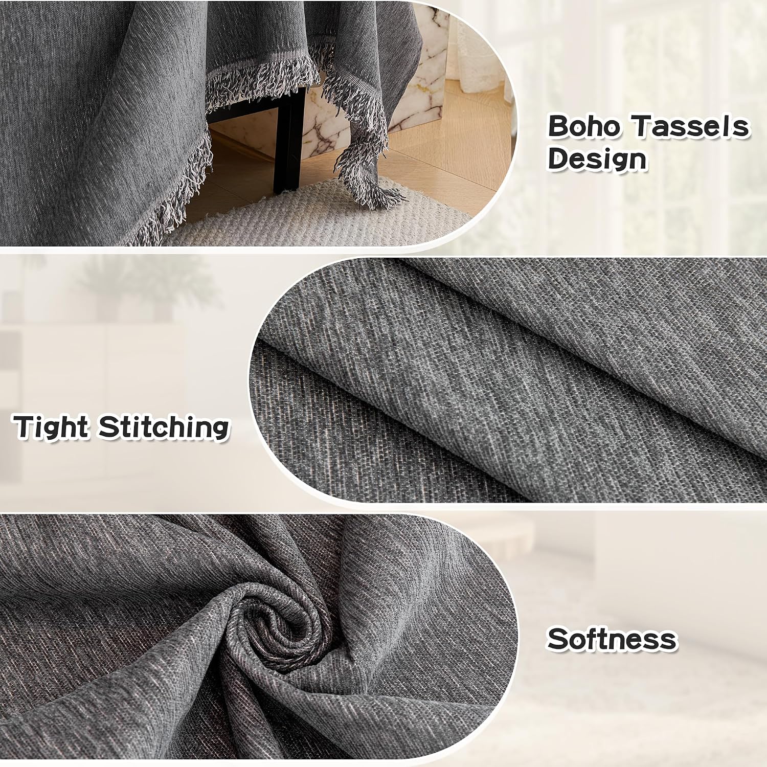 Detalle de MYSKY HOME Sectional Sofa Cover, 71 x 118 in