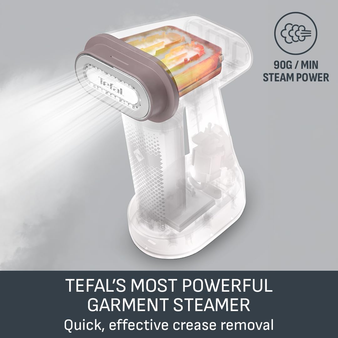 Thumbnail 2 de Tefal PureForce 2-in-1 Handheld Garment Steamer (DT8720G0) – Pink & White