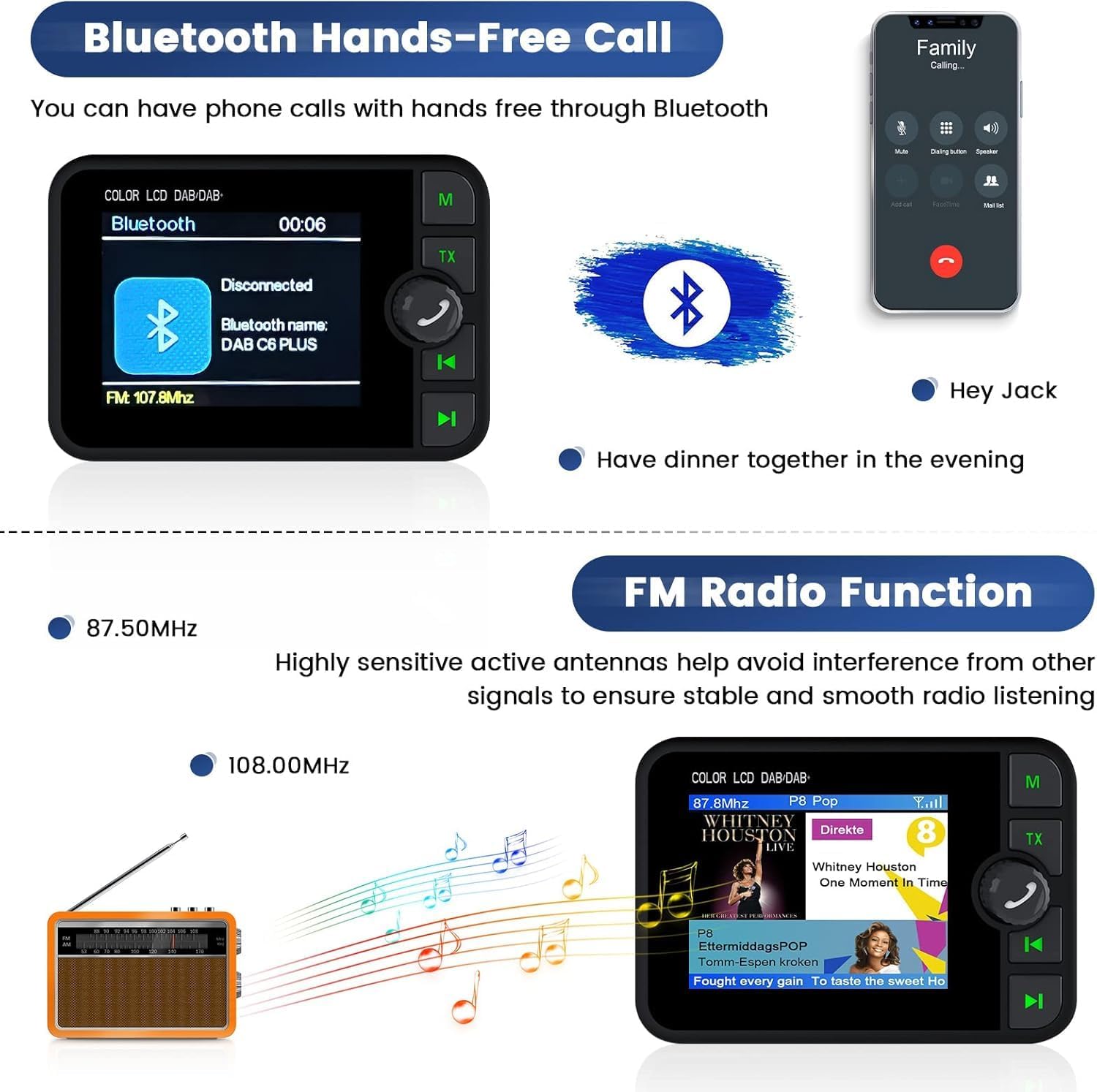 Detalle de Hikity Radio DAB 2,4"