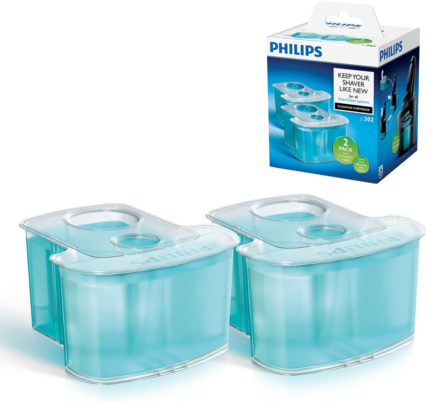 Detalle de PHILIPS JC30250 — Cartouche de nettoyage et lubrification pour rasoir Philips