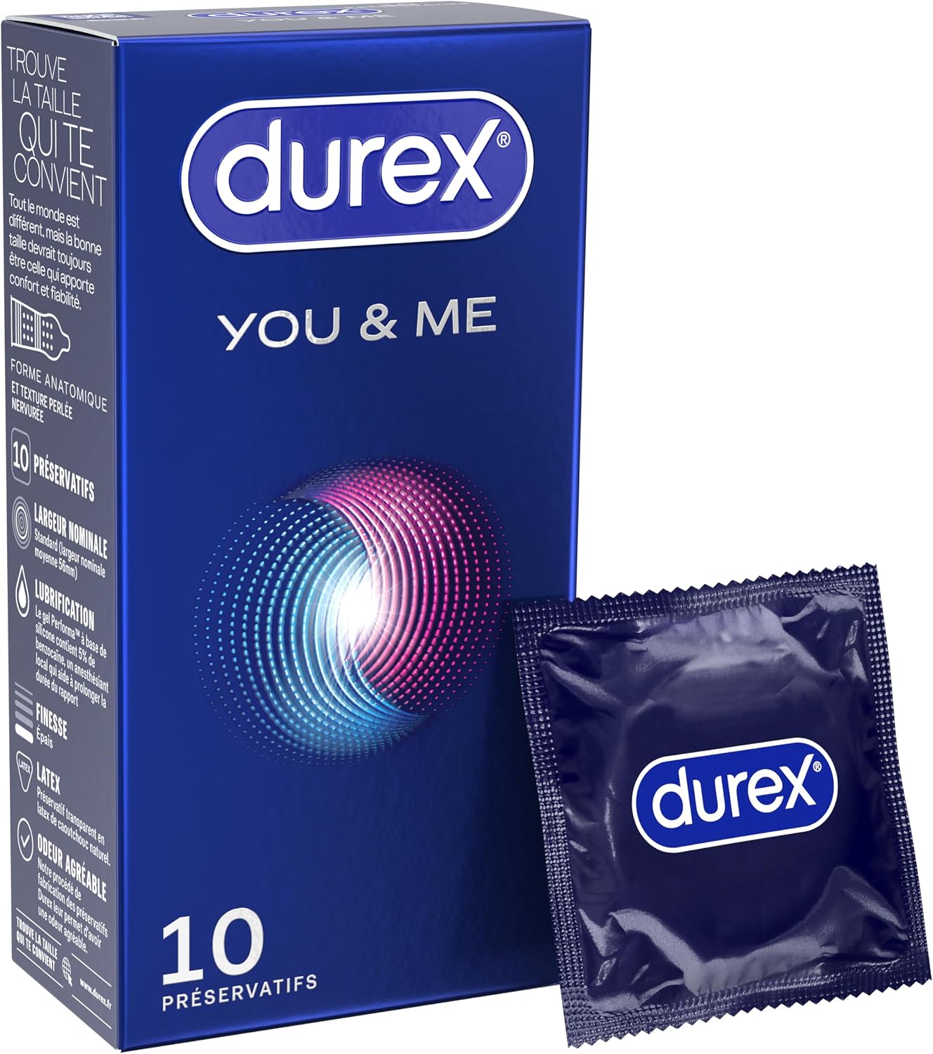 Detalle de Durex You & Me 10 préservatifs 🩺