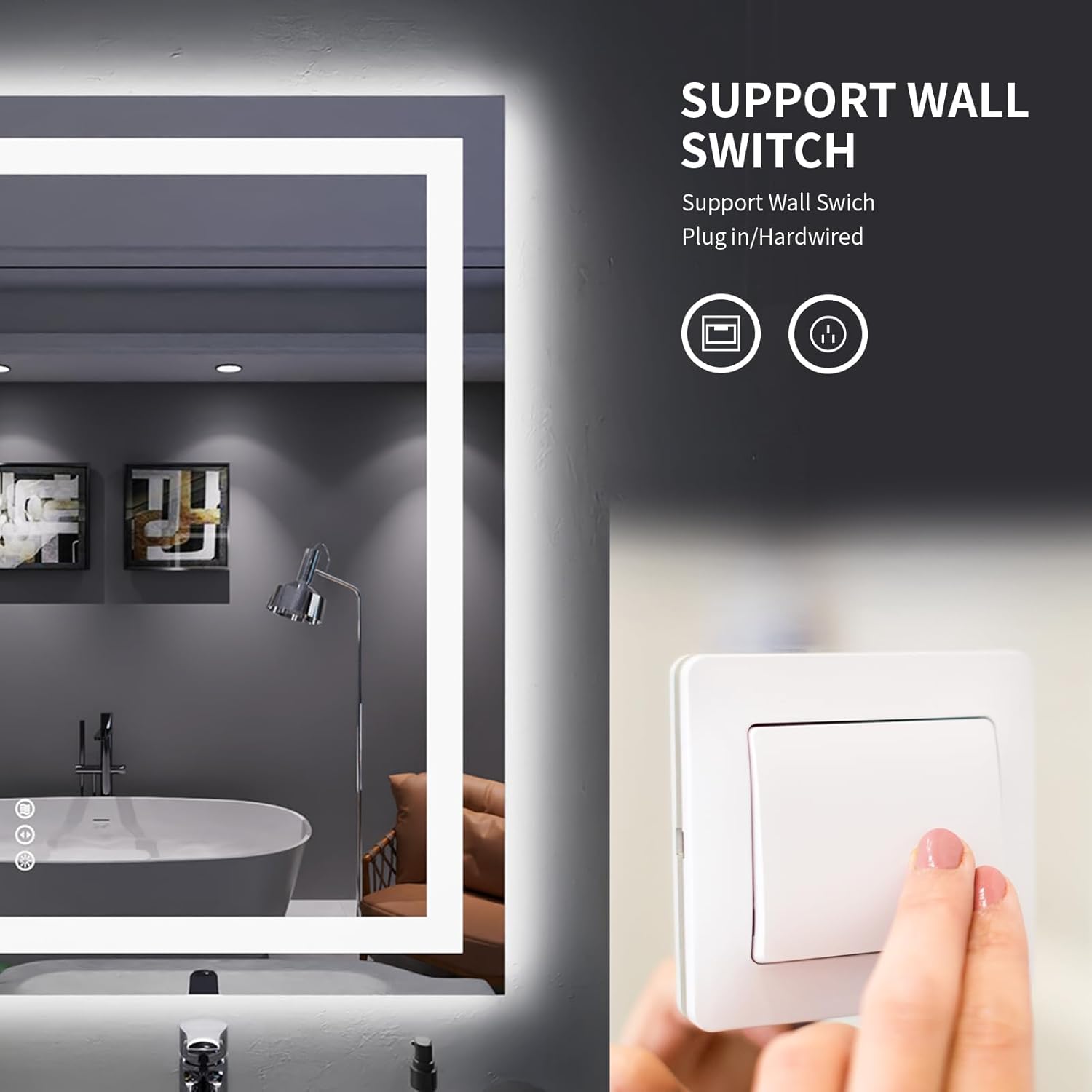 Thumbnail 6 de LOAAO 24x36 LED Bathroom Mirror
