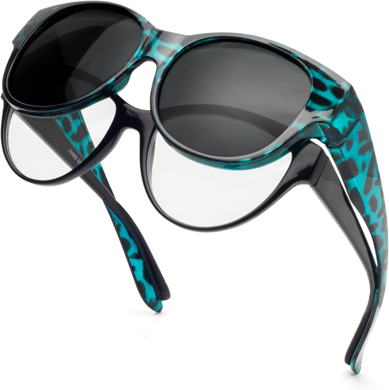 Detalle de Face Shadow Polarisiert Überzieh-Sonnenbrille für Brillenträger – UV400, ultraleicht, oversize