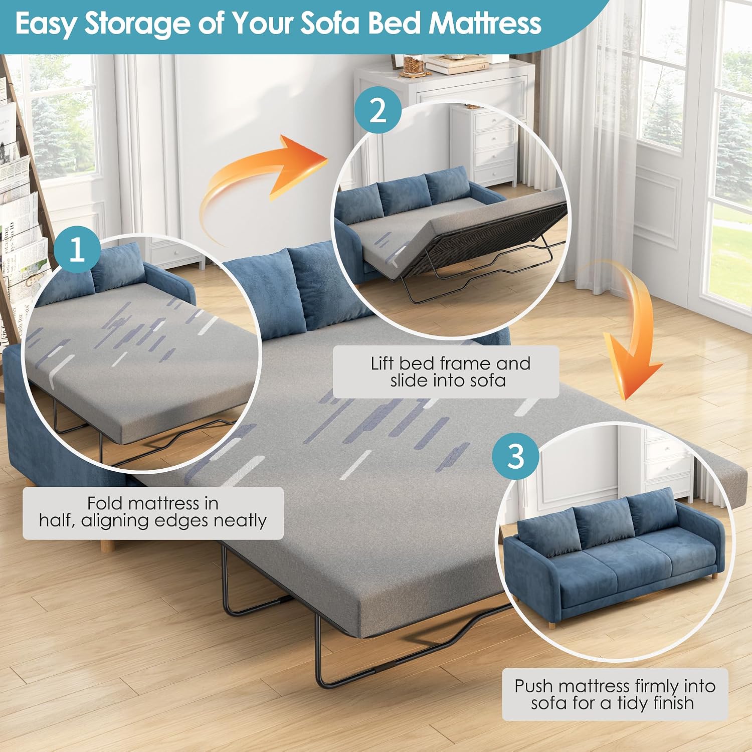 Detalle 1 de Wellynap Sofa Bed Mattress, 4-Inch