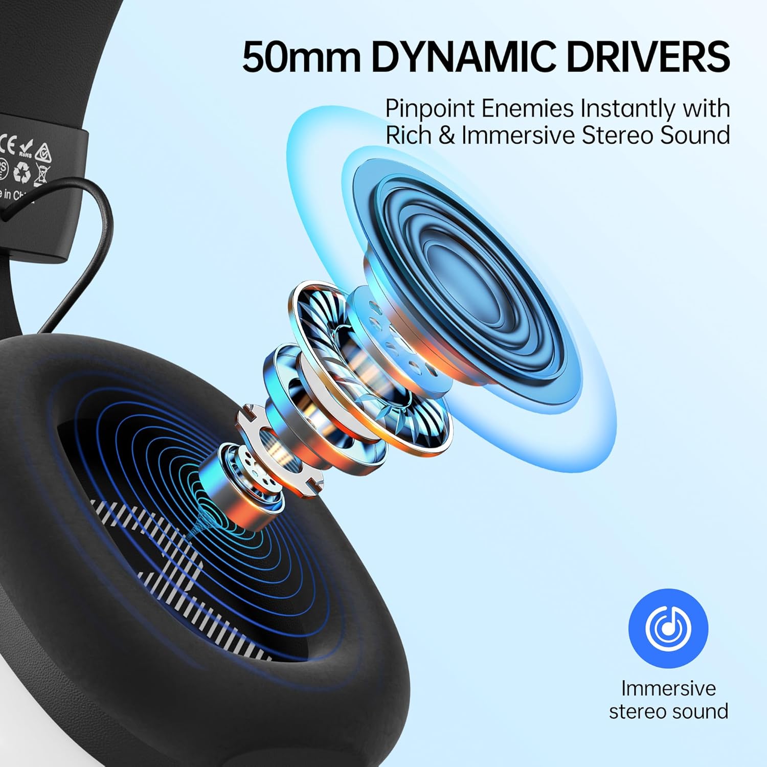 Thumbnail 4 de CASLSI Gaming Headsets with Mic (7.1 Surround, 3.5mm) for Xbox, PS4/PS5, Switch, PC