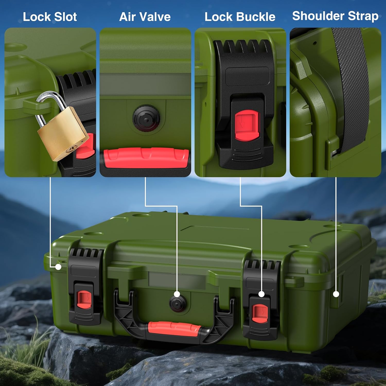 Thumbnail 4 de MEKEET Starlink Mini Case IP67 Waterproof Green