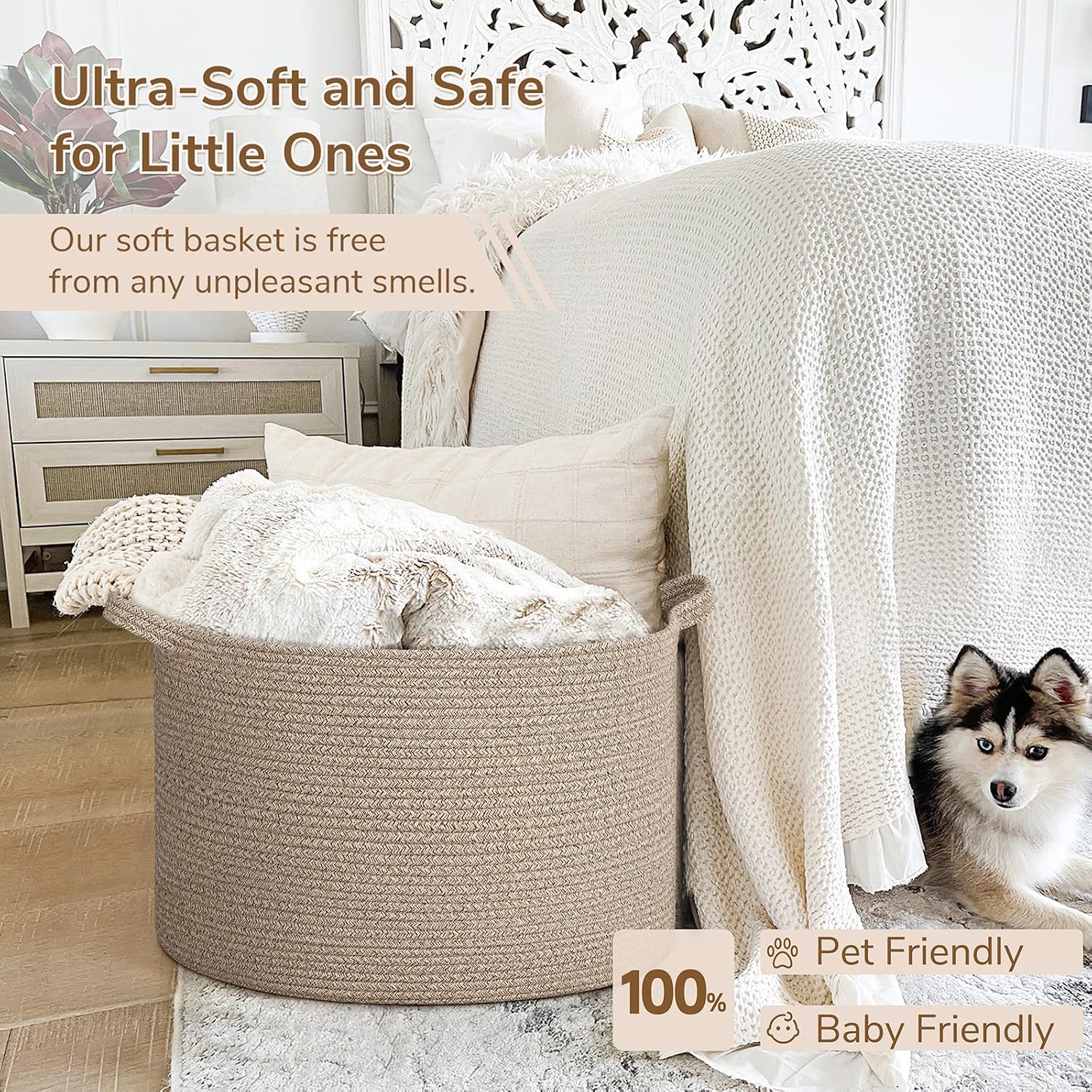 Thumbnail 4 de INDRESSME Woven Storage Basket 65L