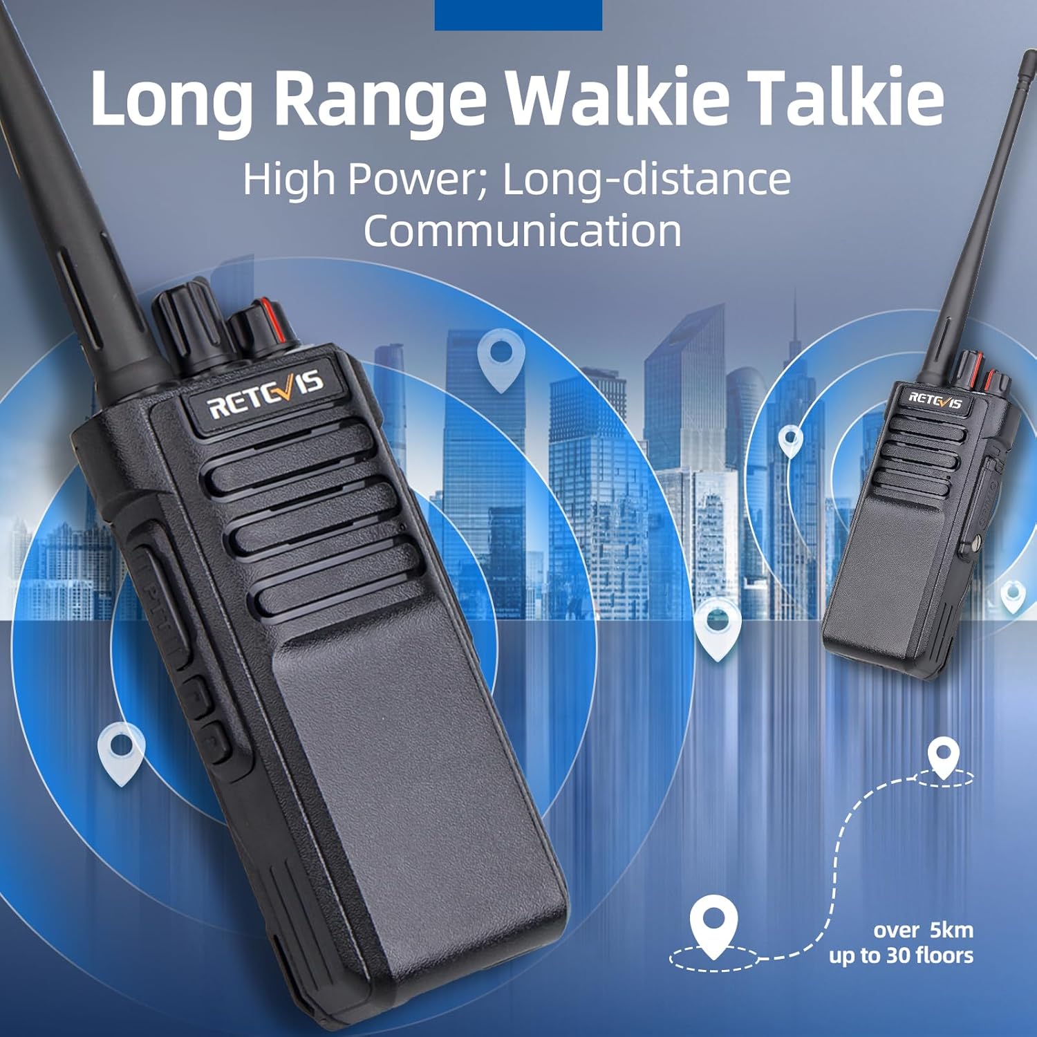Thumbnail 2 de Retevis RT29D Digital Walkie Talkie: IP67 Waterproof Two-Way Radio (2-Pack) with 3200mAh Battery