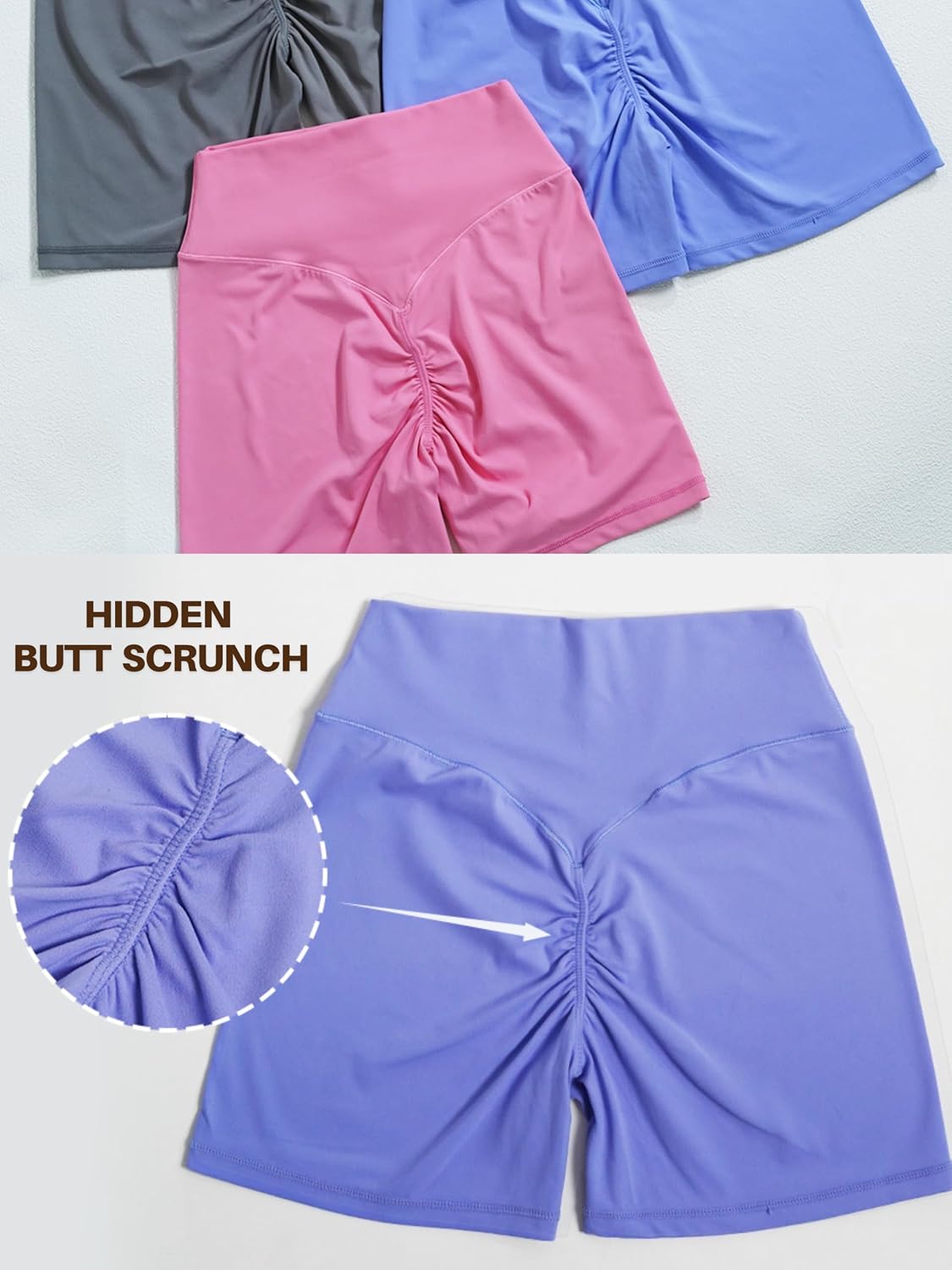 Thumbnail 4 de Sunzel Women’s Invisible Butt Scrunch Shorts (High-Waisted Biker Shorts with Tummy Control)