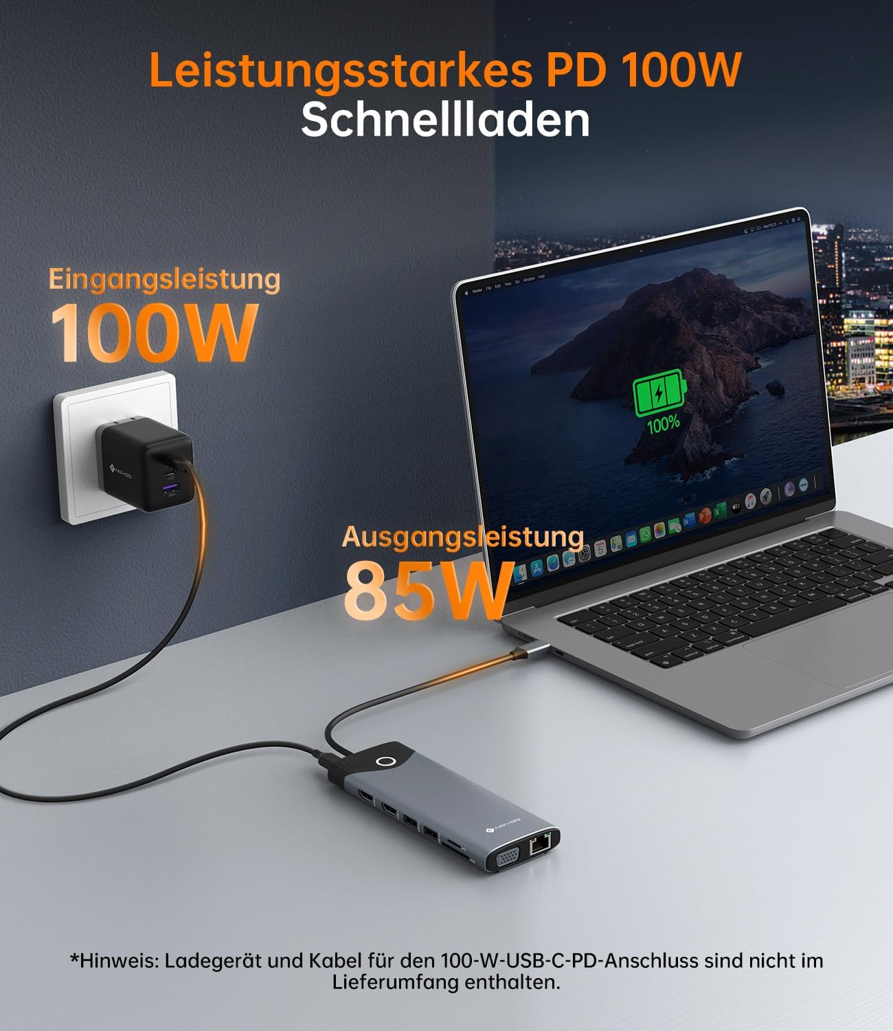 Thumbnail 6 de NOVOO 15‑in‑1 USB‑C Dockingstation mit 2× 4K@60Hz, 100W PD & Triple Display