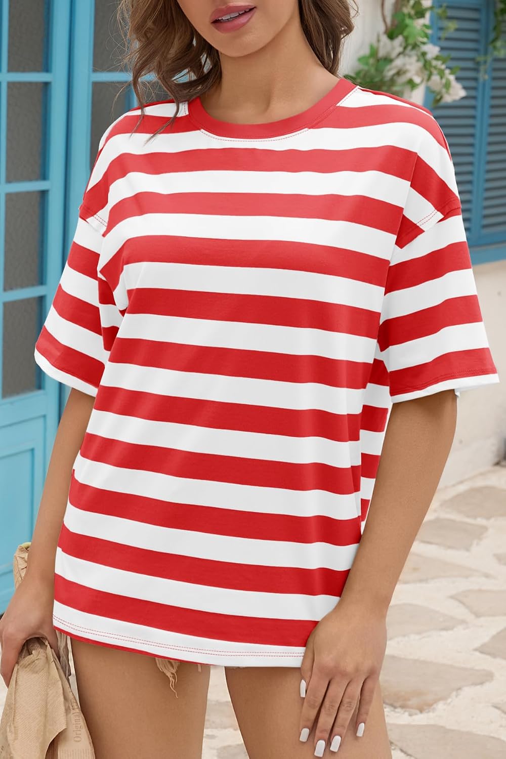 Thumbnail 1 de Tankaneo Women's Oversized Summer Tee: Eco Soft, Side Slit & Loose Fit