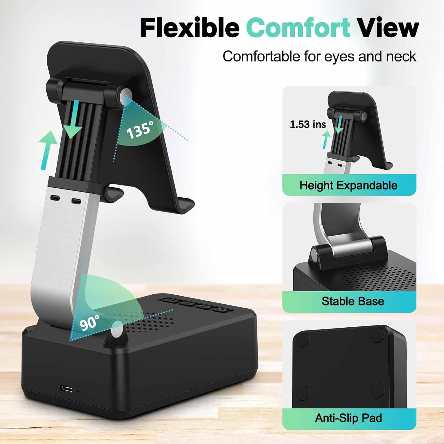 Detalle 2 de LENRUE Wireless Bluetooth Speaker with Stand
