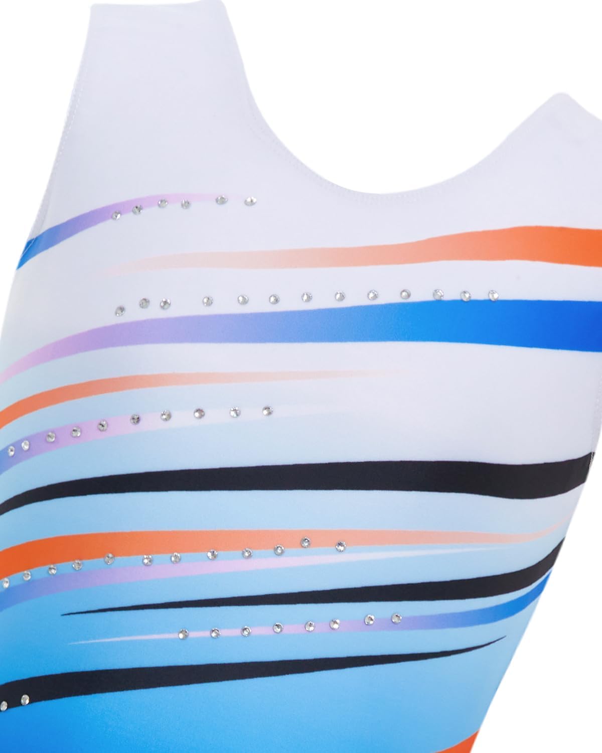 Detalle de Gogokids Girls' Gradient Sequin Leotard with Hair Tie – One-Piece Gymnastics Unitard (Ages 3-12)