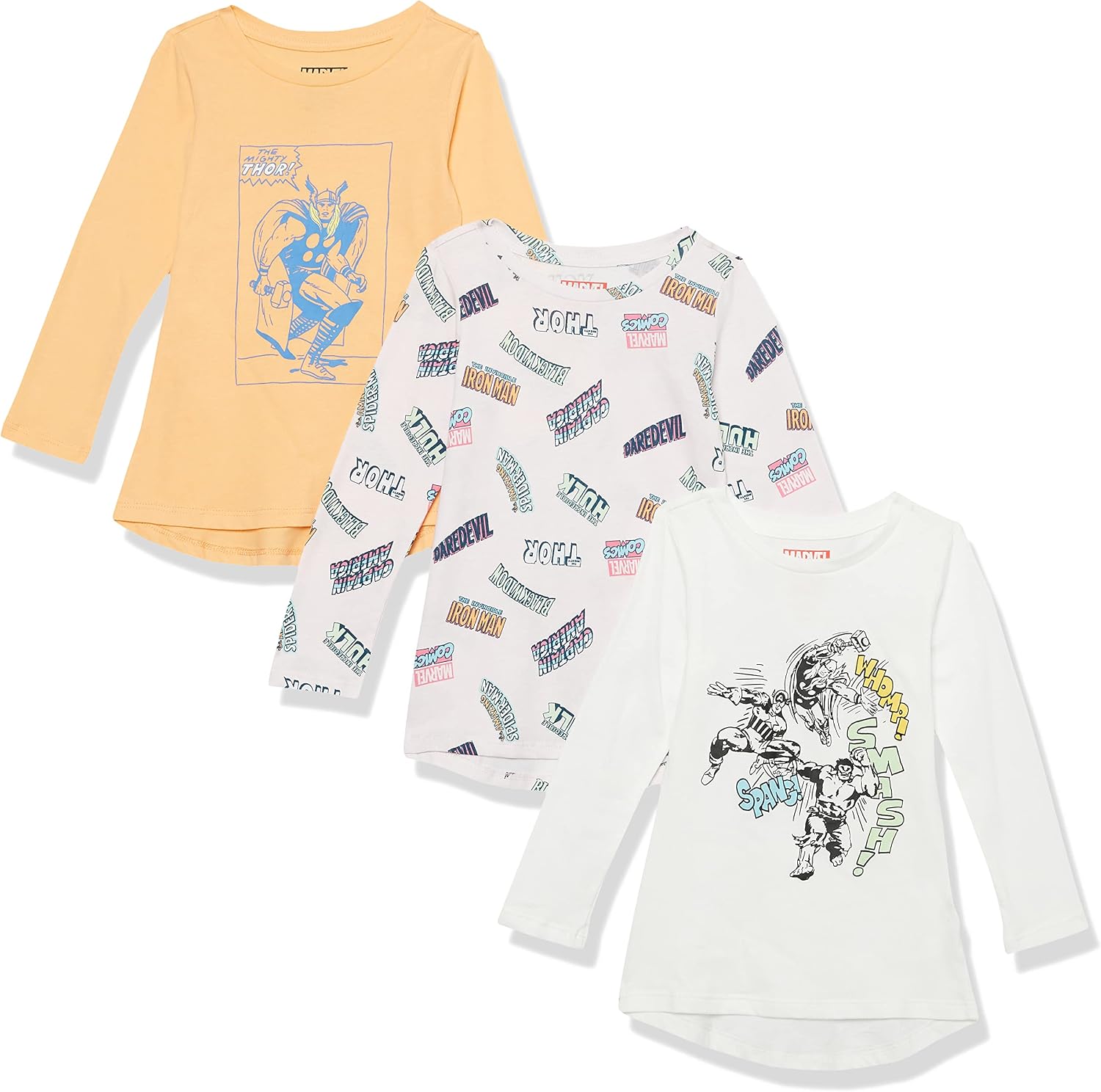 Detalle 2 de Amazon Essentials Girls' Long-Sleeve Tunic T-Shirts Pack of 3