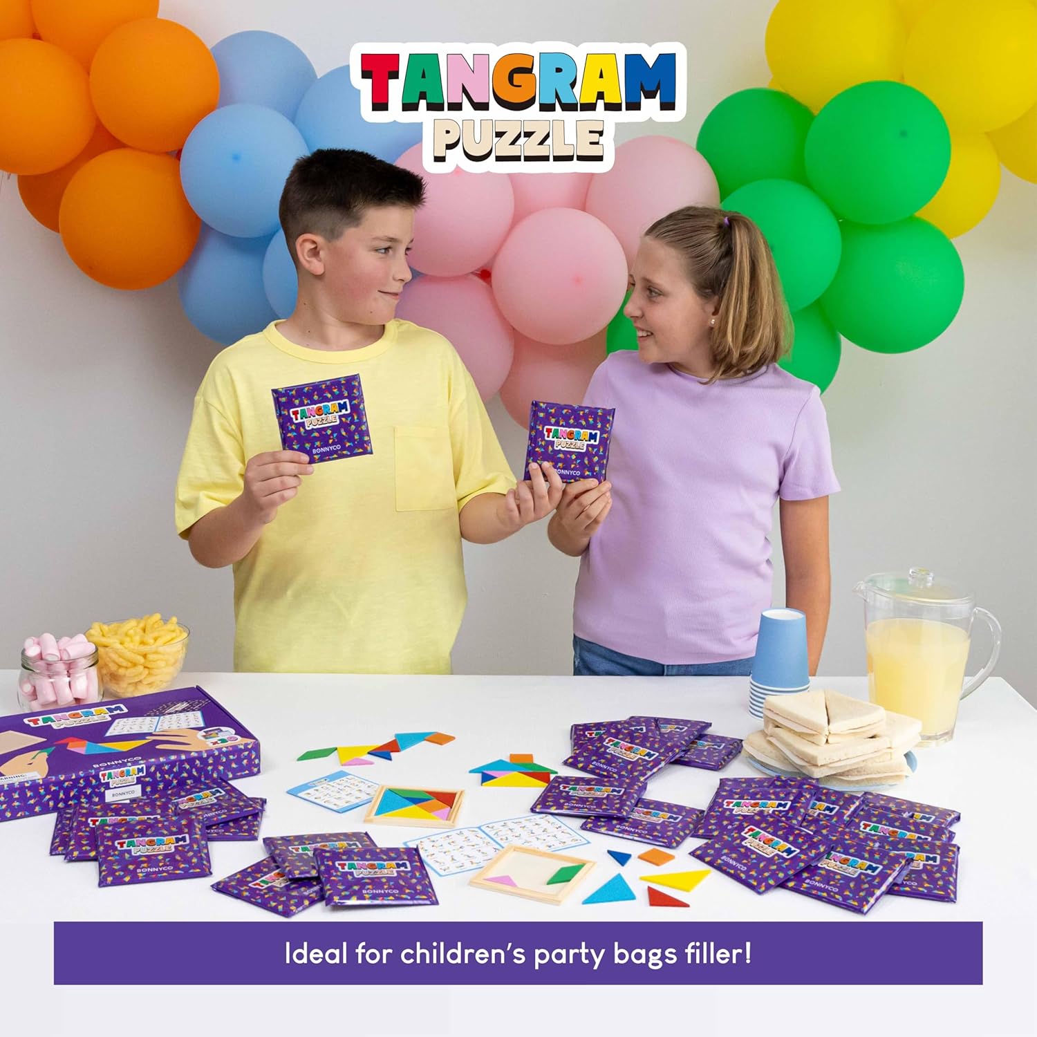 Thumbnail 5 de BONNYCO Tangram Pack 30 Wooden Puzzles 3.9"