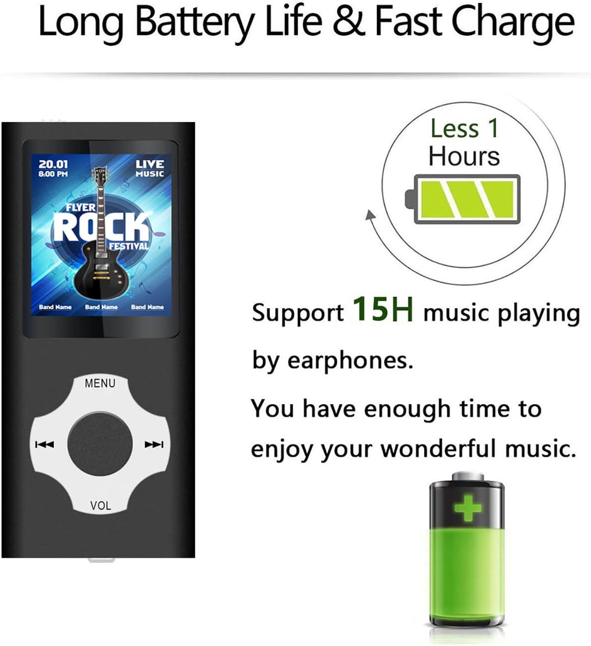 Detalle de Tabmart Metal Hi‑Fi 32GB Lettore MP3 1,8