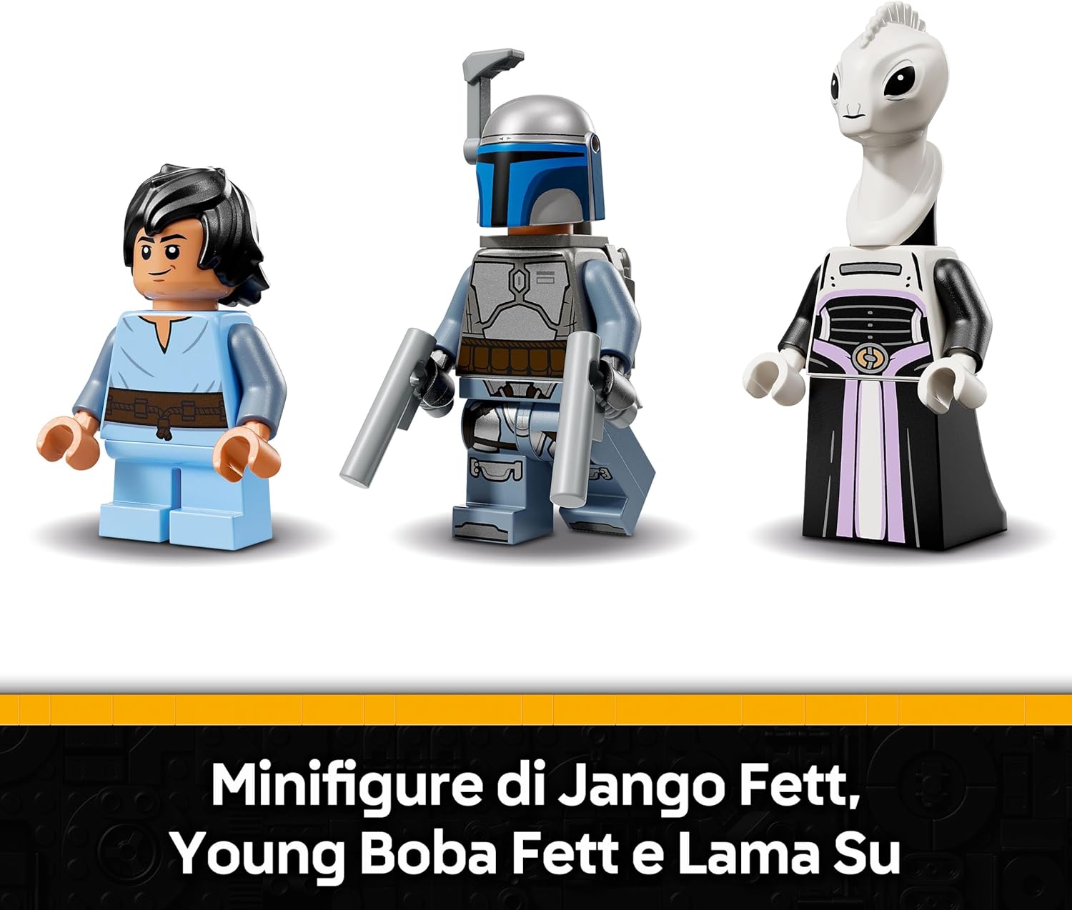 Thumbnail 4 de LEGO Star Wars 75433 Astronave di Jango Fett – Nave stellare con ali rotanti e 3 minifigure per esposizione