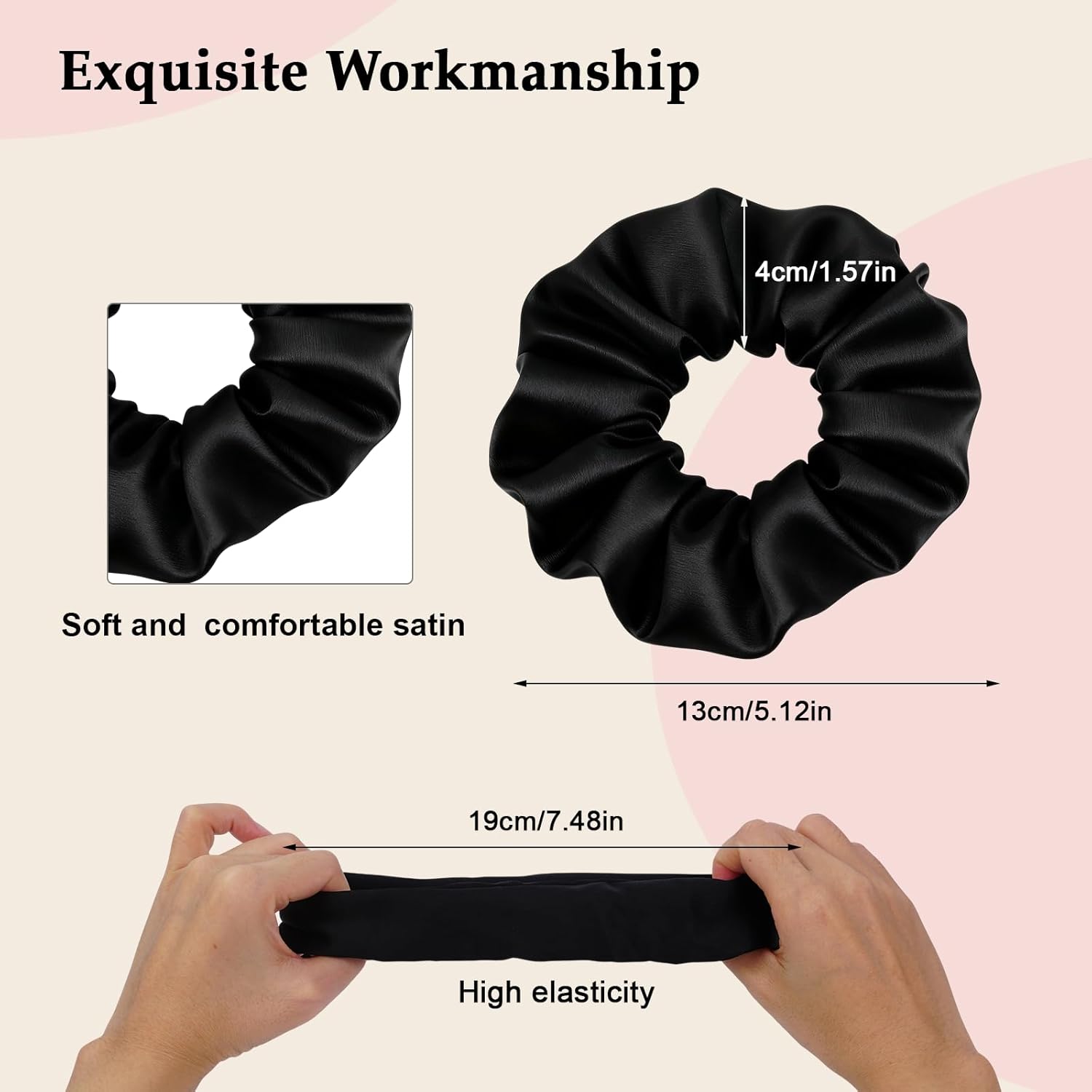 Detalle 2 de Satin Scrunchies 4.2-inch 🎀