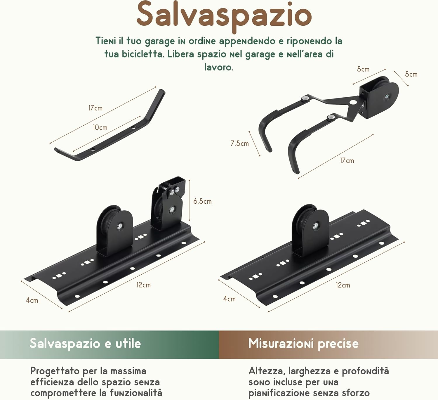 Thumbnail 6 de Recalma supporto da soffitto per biciclette ed e-bike con portata fino a 60 kg