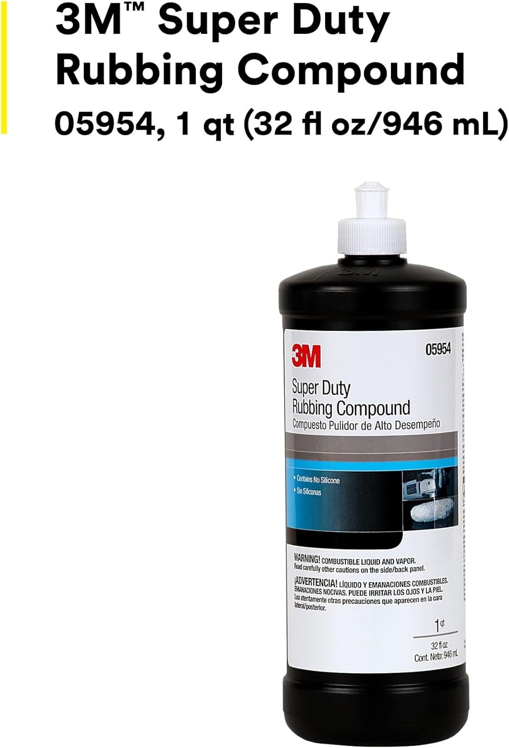 Thumbnail 2 de 3M Super Duty Rubbing Compound 1 qt 🧽