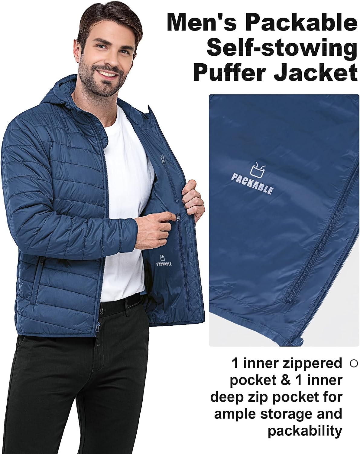 Thumbnail 3 de Outdoor Ventures Herren Steppjacke Wasserdichte Pufferjacke