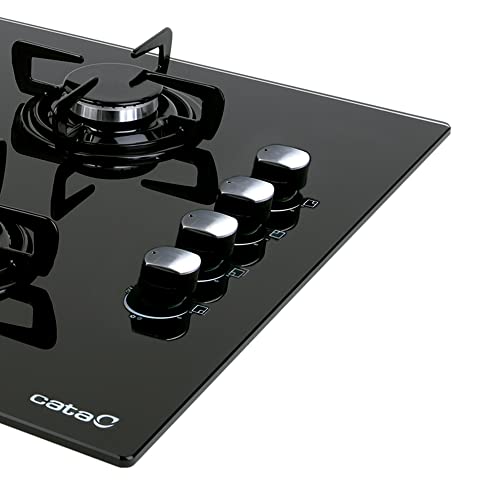 Thumbnail 2 de Cata CIB 6031 BK | Cocina de gas butano de 59 cm con 4 quemadores y acabado en cristal negro