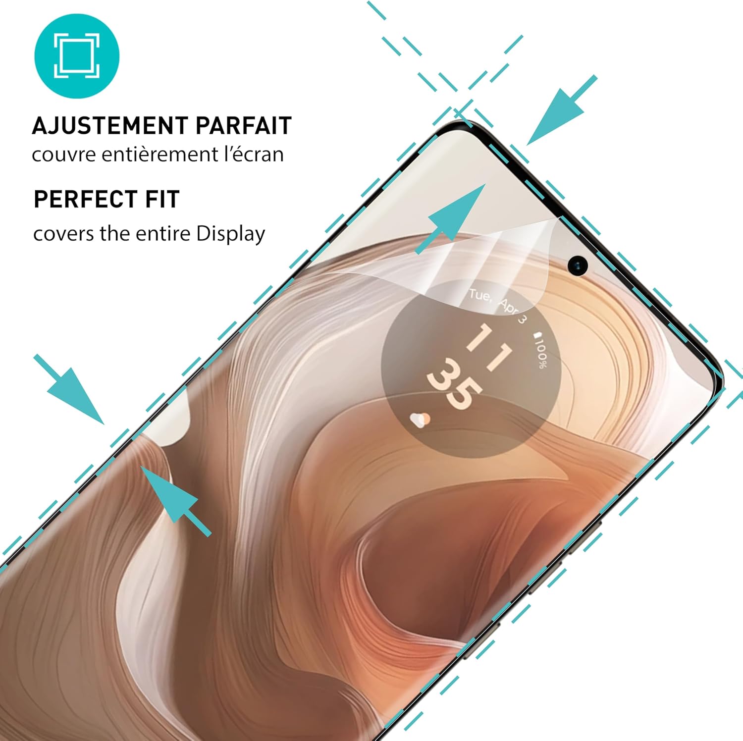 Detalle 2 de smartect TPU Protecteur écran Motorola Edge 50 Pro