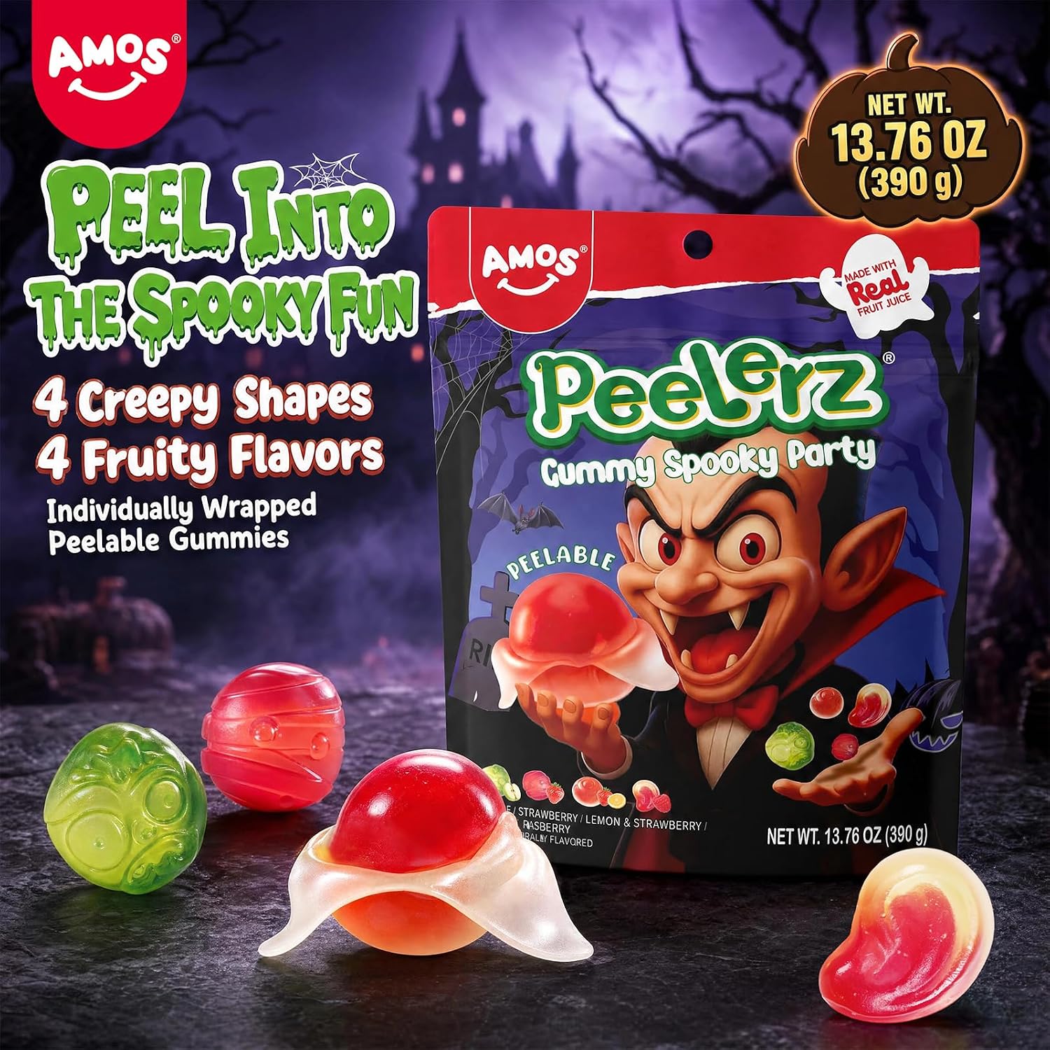 Detalle 2 de AMOS Peelable Gummy Candy, 13.76 oz
