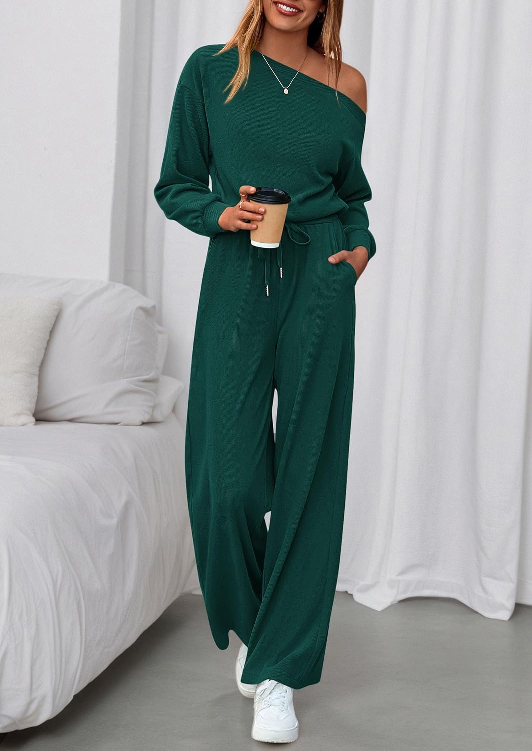 Thumbnail 6 de PRETTYGARDEN Women's Jumpsuit, Off-Shoulder