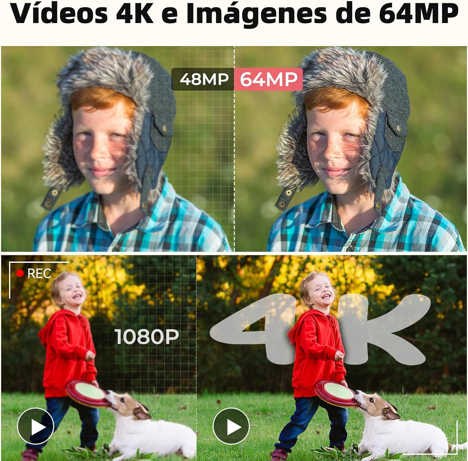 Thumbnail 1 de Cámara Digital 4K 64MP Zoom 18x para principiantes