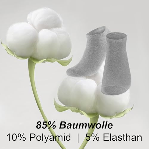 Detalle de Lakpoau Lot Chaussettes Femme 12 Paires – Chaussettes Basses Coton Respirantes pour Femme et Homme