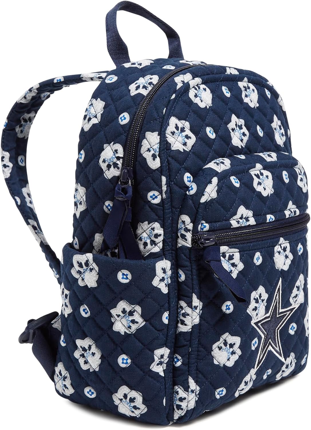 Detalle de Vera Bradley Women’s Cotton NFL Small Backpack (Dallascowboys/On-Blue Graybandana)