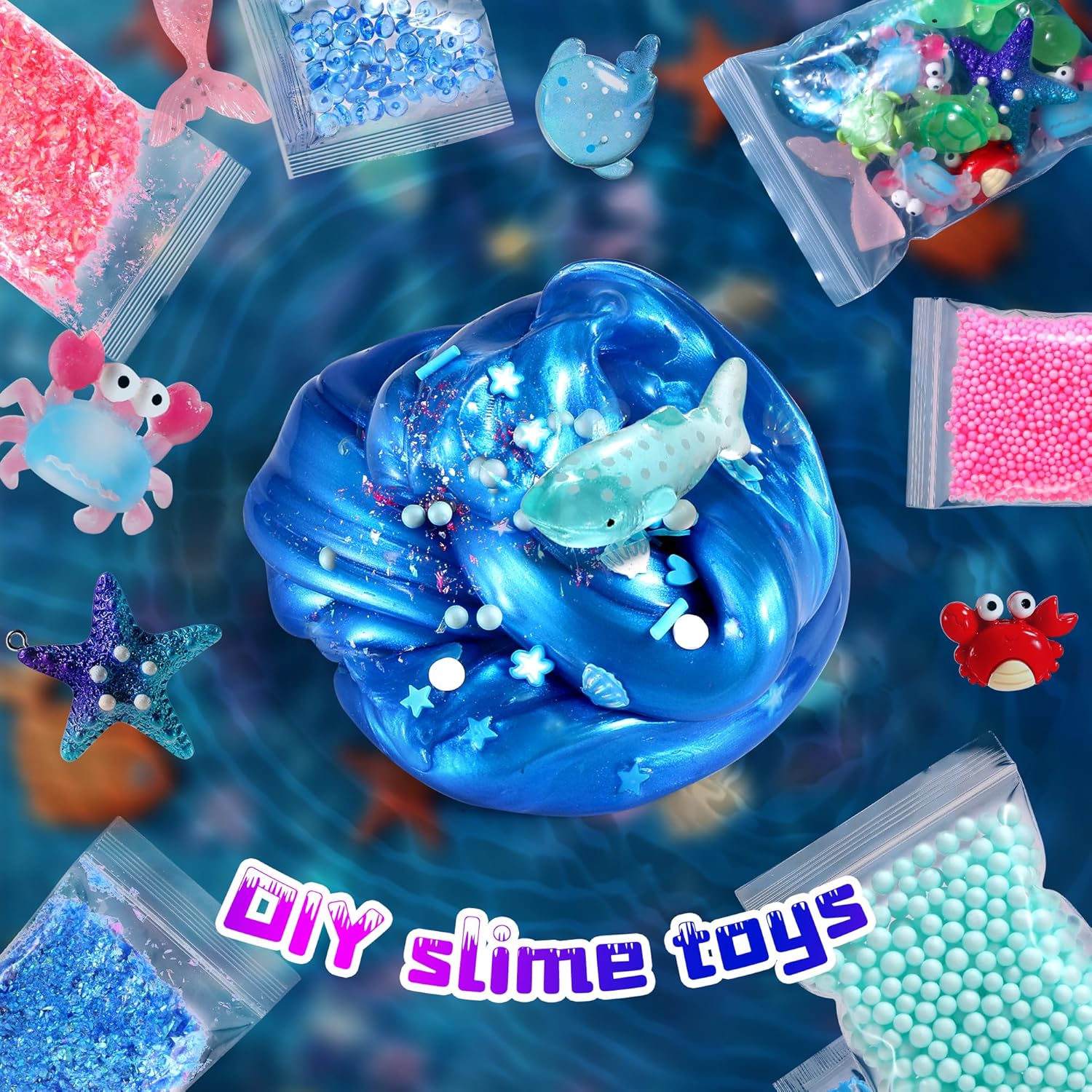 Thumbnail 2 de Ocean Slime Kit for Girls — Non-Sticky, Super Soft Sludge Toy (Ages 4–12)