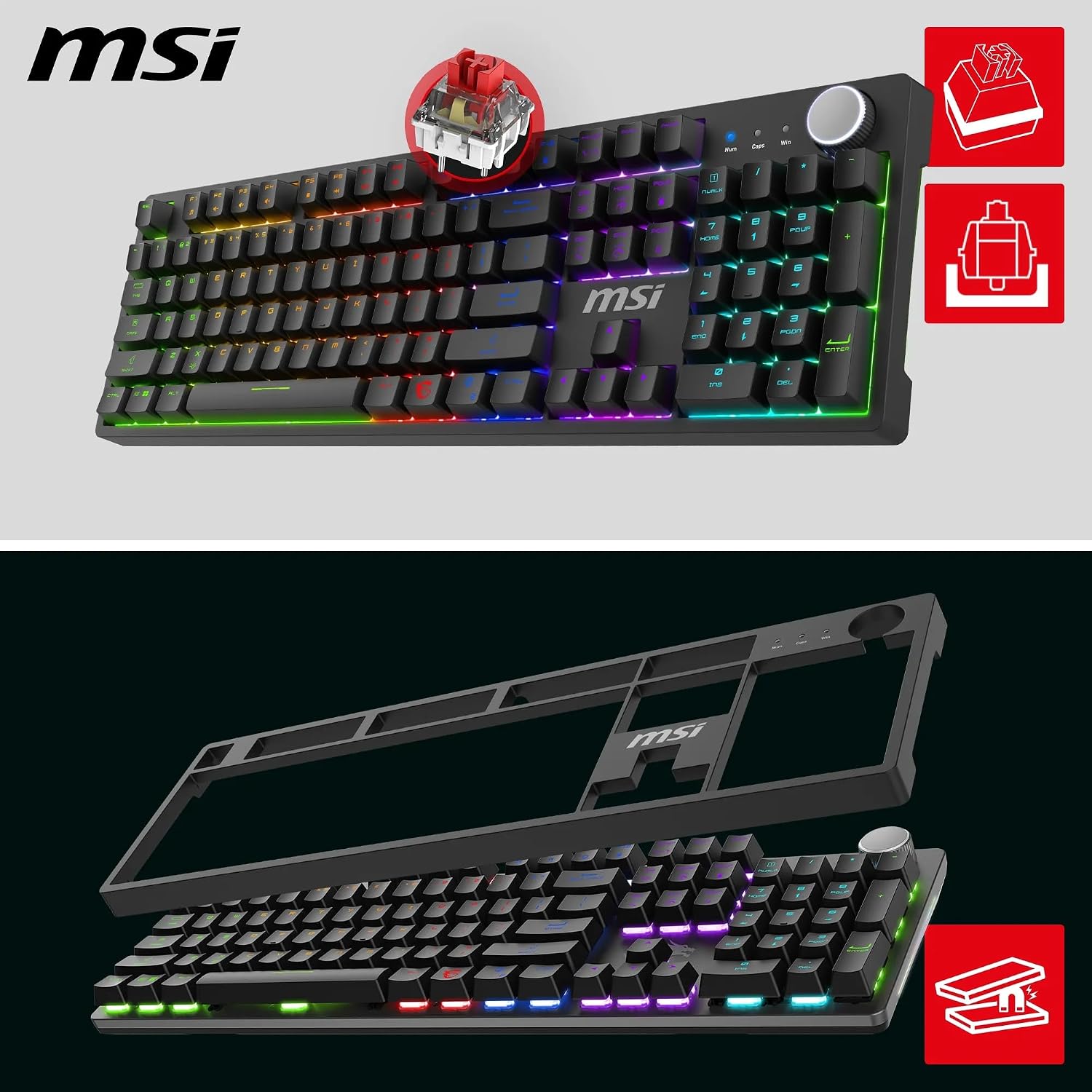 Thumbnail 1 de MSI Forge GK320 FR Clavier Gaming Mécanique AZERTY