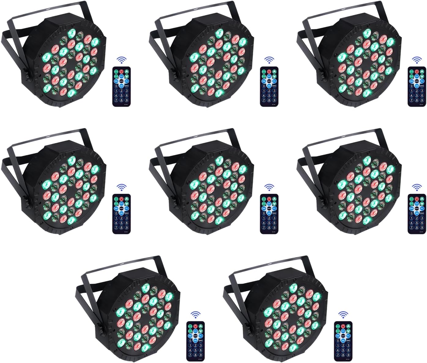 Thumbnail 6 de Discolicht RGB Partylicht 2er-Set mit Fernbedienung – 36 LED Par Strahler für Bar, Bühne, DJ, Party