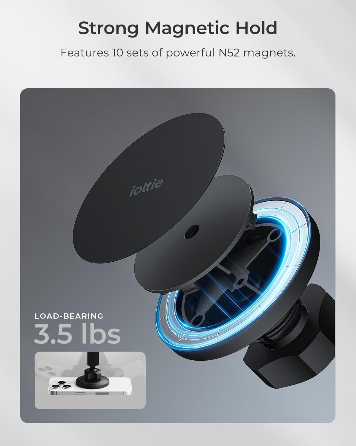 Thumbnail 1 de iOttie iTap 3 Magnetic Dash & Windshield Car Mount
