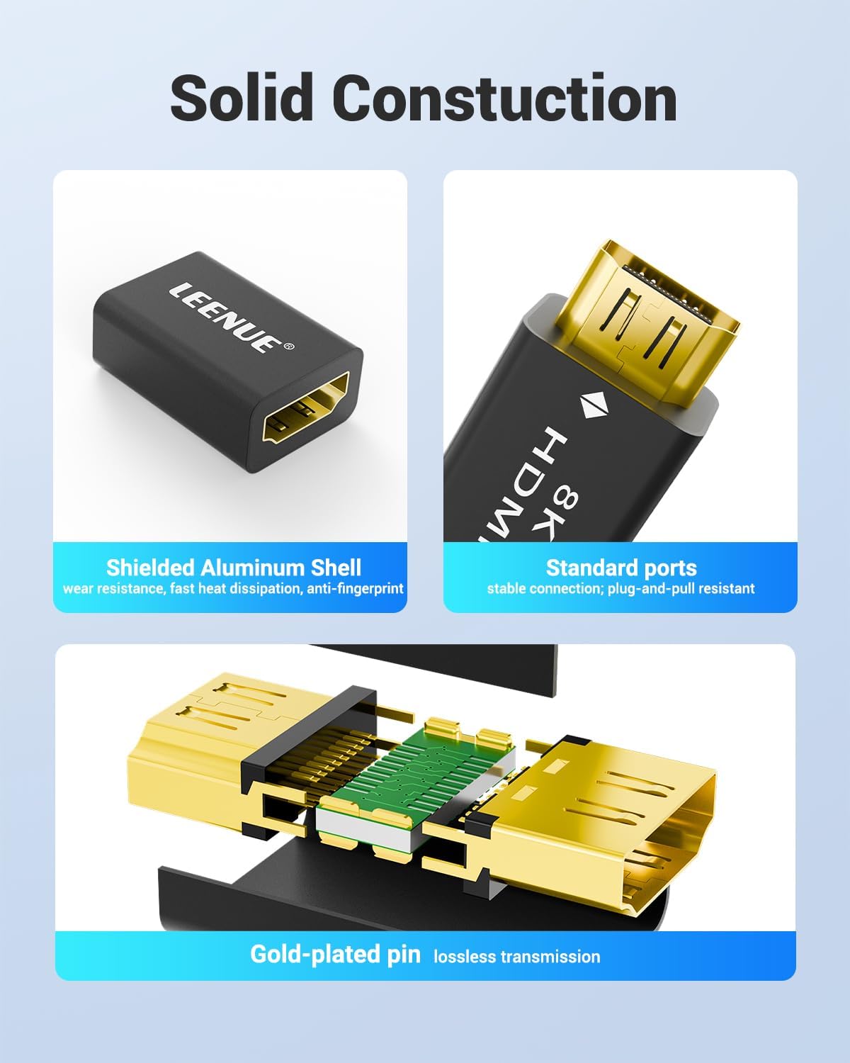 Thumbnail 4 de LEENUE HDMI Coupler 8K Adapter