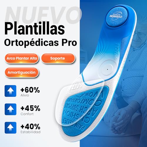 Detalle de PCSsole Plantillas Ortopédicas Gen 2: soporte estable para fascitis, espolón y pie plano