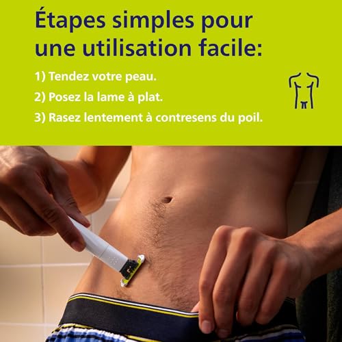 Detalle de Philips OneBlade Intimate QP1924/30 — rasage intime avec protection cutanée SkinProtect