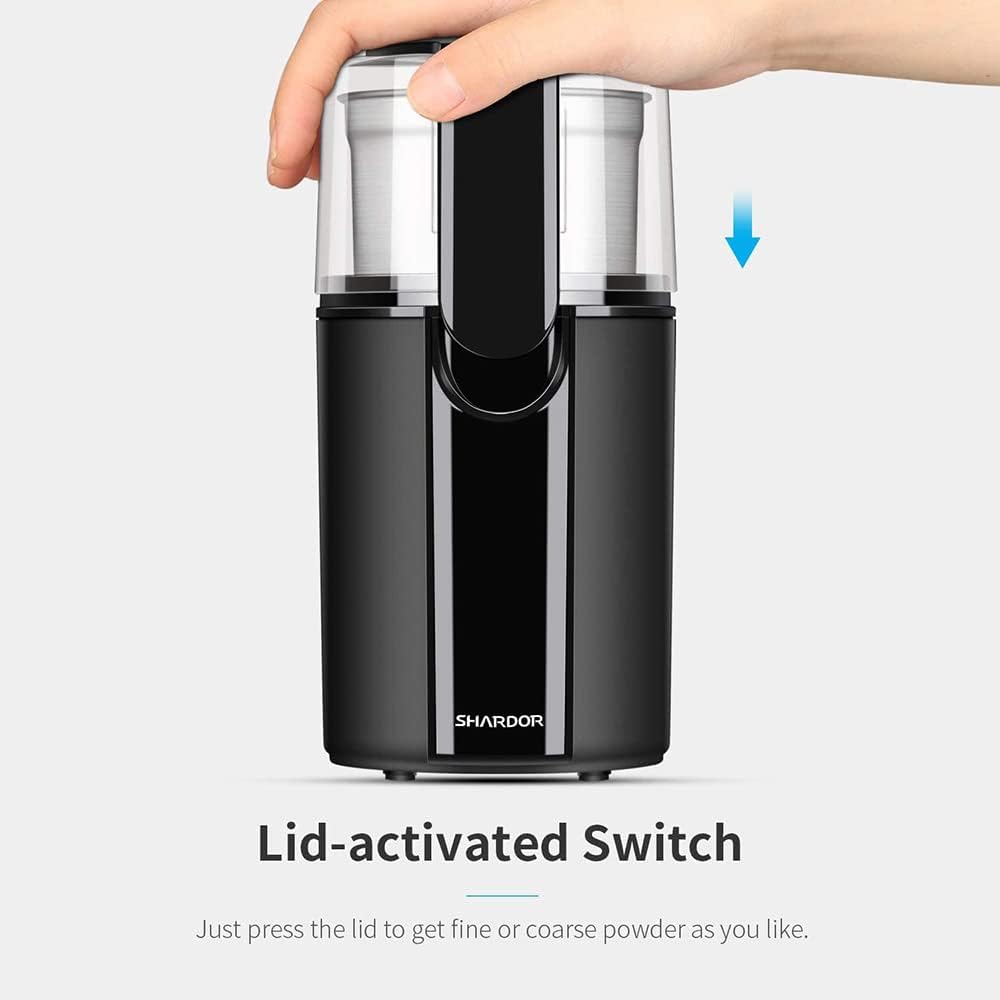 Detalle 2 de SHARDOR Coffee grinder 70g with 2 stainless bowls