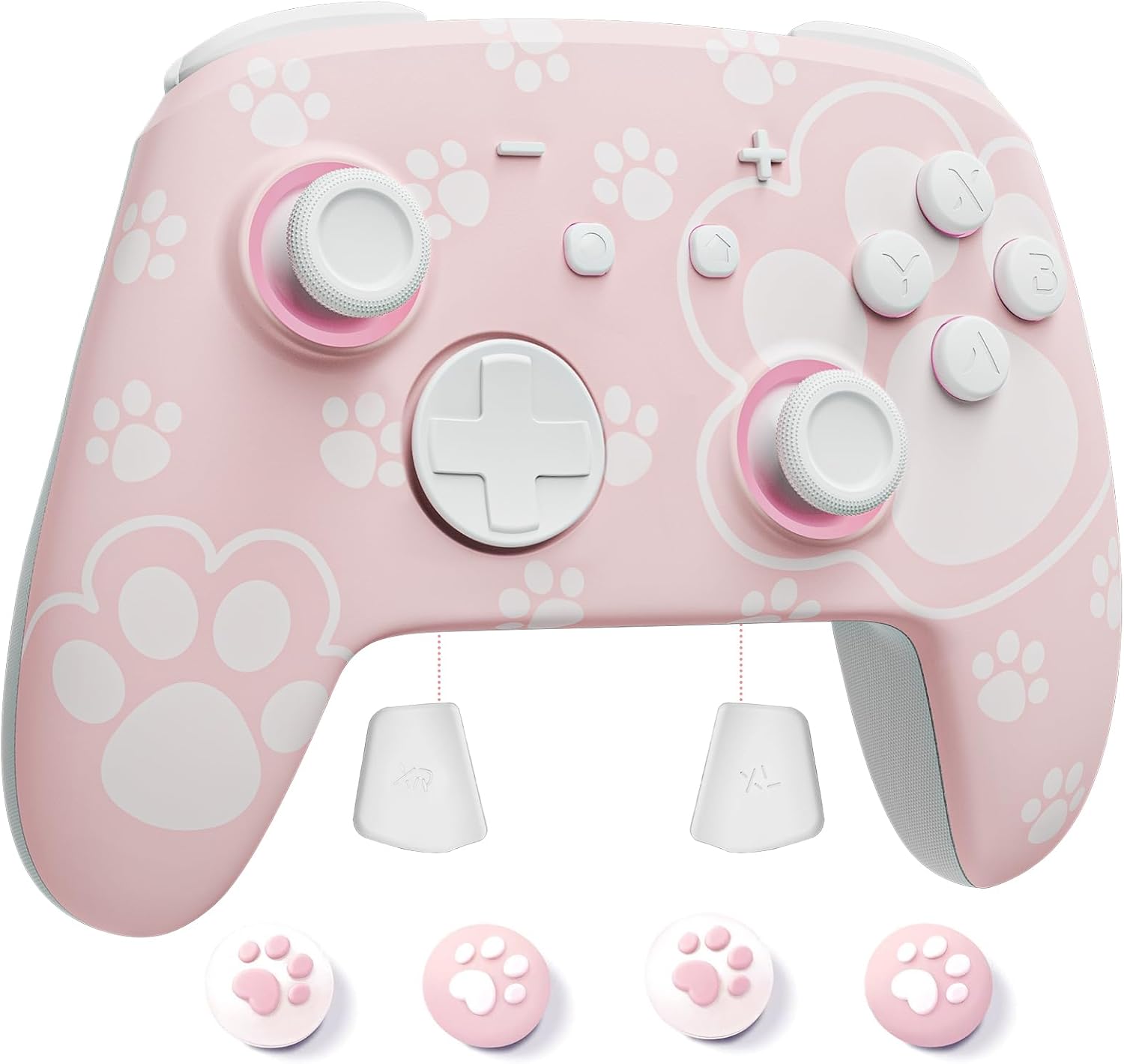 Detalle de Switch 2 Pro Controller Cat Paw Pink