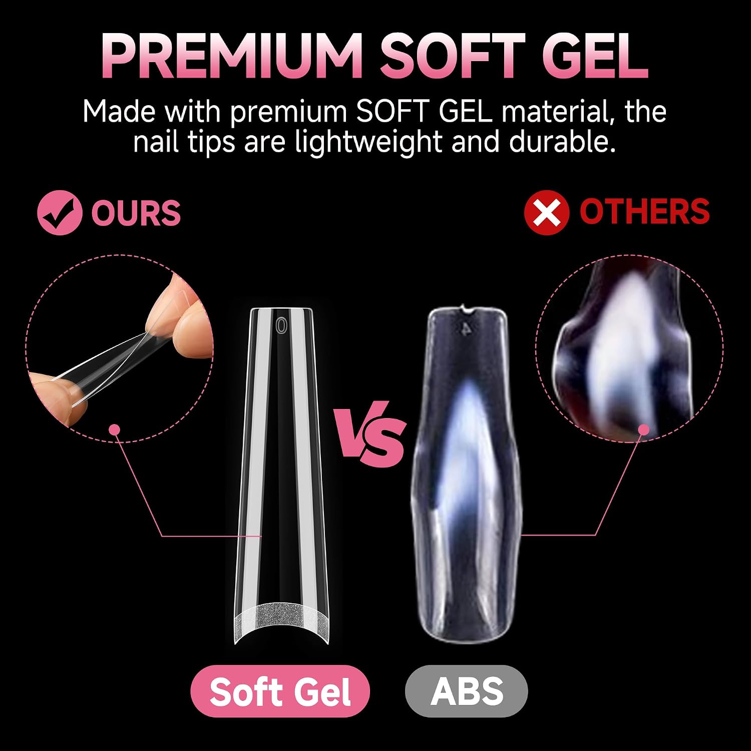 Thumbnail 3 de UNA GELLA Coffin Nail Tips, 504-Piece Set